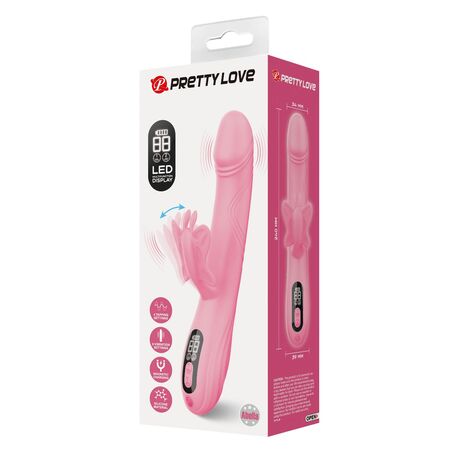 Нежно-розовый вибростимулятор-кролик Abella - 24 см.